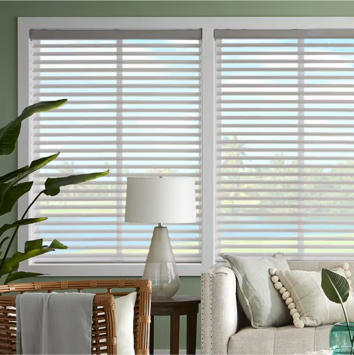 Custom sheer shadings with a cordless handle