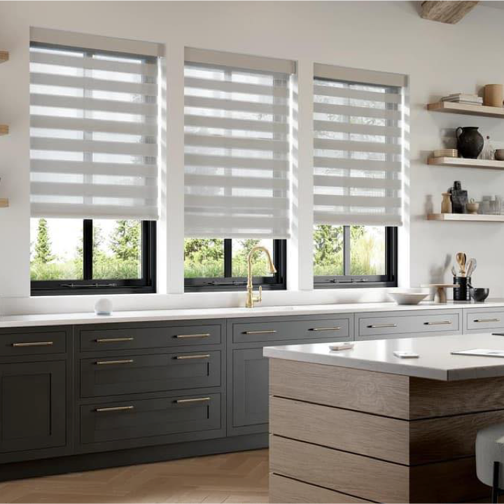 Custom window treatments installed by Haley's Heritage
