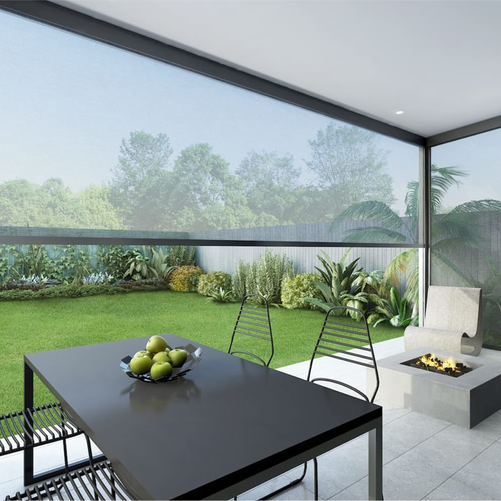 Motorized retractable porch screens